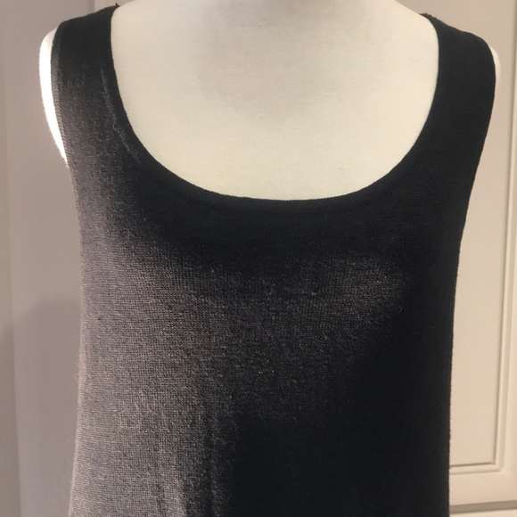 DKNY Asymmetric Dress, long, sleeveless, Small BLK - Picture 3 of 7